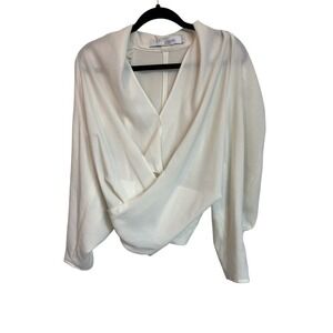 IRO Gasco Long Sleeved Top in Ecru. Size 40